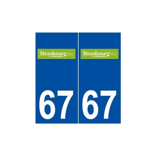 67 Strasbourg logo autocollant plaque stickers ville