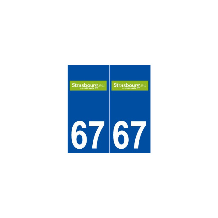 67 Strasbourg logo autocollant plaque stickers ville