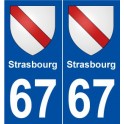 67 Strasburgo stemma adesivo piastra adesivi città