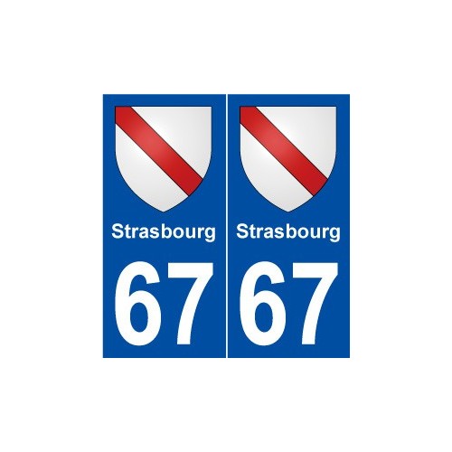 67 Strasbourg blason autocollant plaque stickers ville