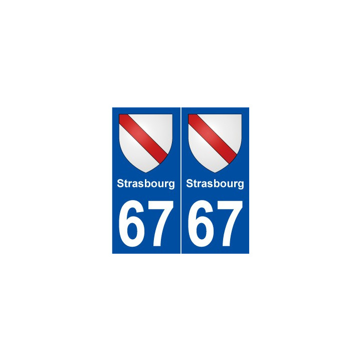 67 Strasbourg blason autocollant plaque stickers ville