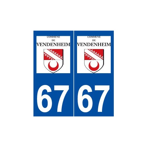 67 Vendenheim logo autocollant plaque stickers ville