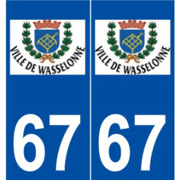 67 Wasselonne logo autocollant plaque stickers ville