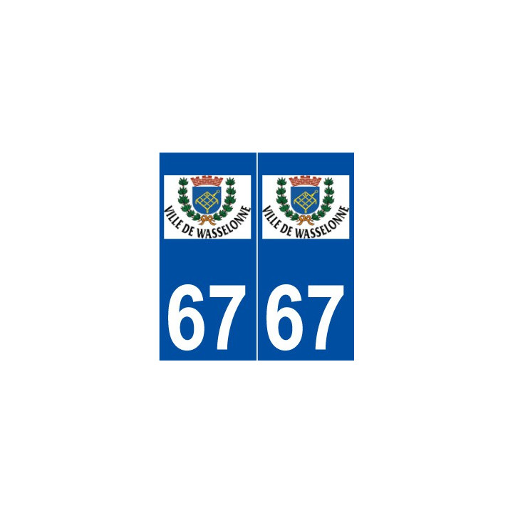 67 Wasselonne logo autocollant plaque stickers ville