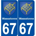 67 Wasselonne blason autocollant plaque stickers ville
