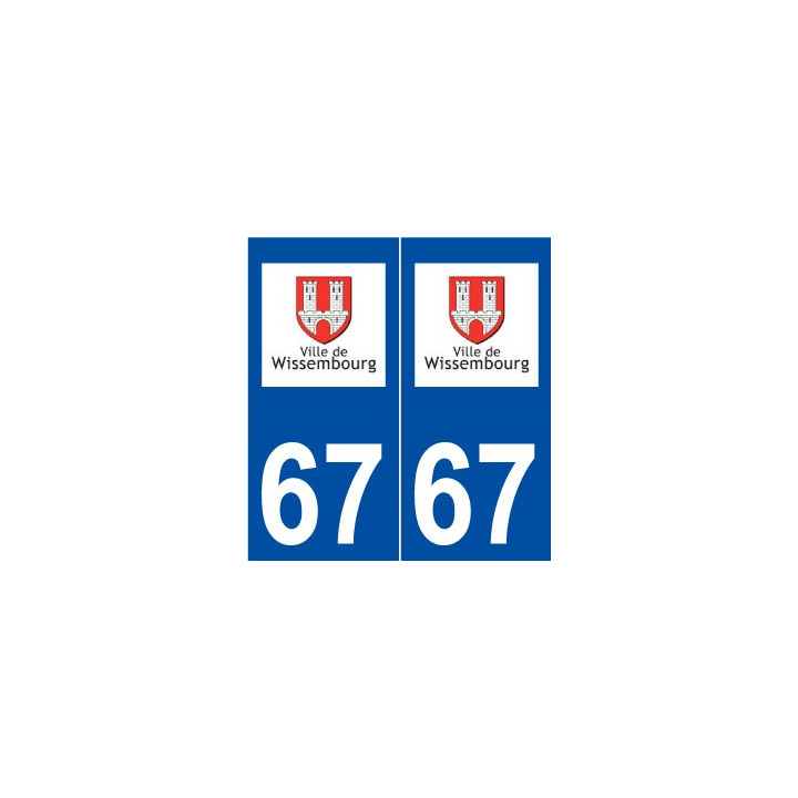 67 Wissembourg logo autocollant plaque stickers ville