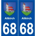 68 Altkirch blason autocollant plaque stickers ville
