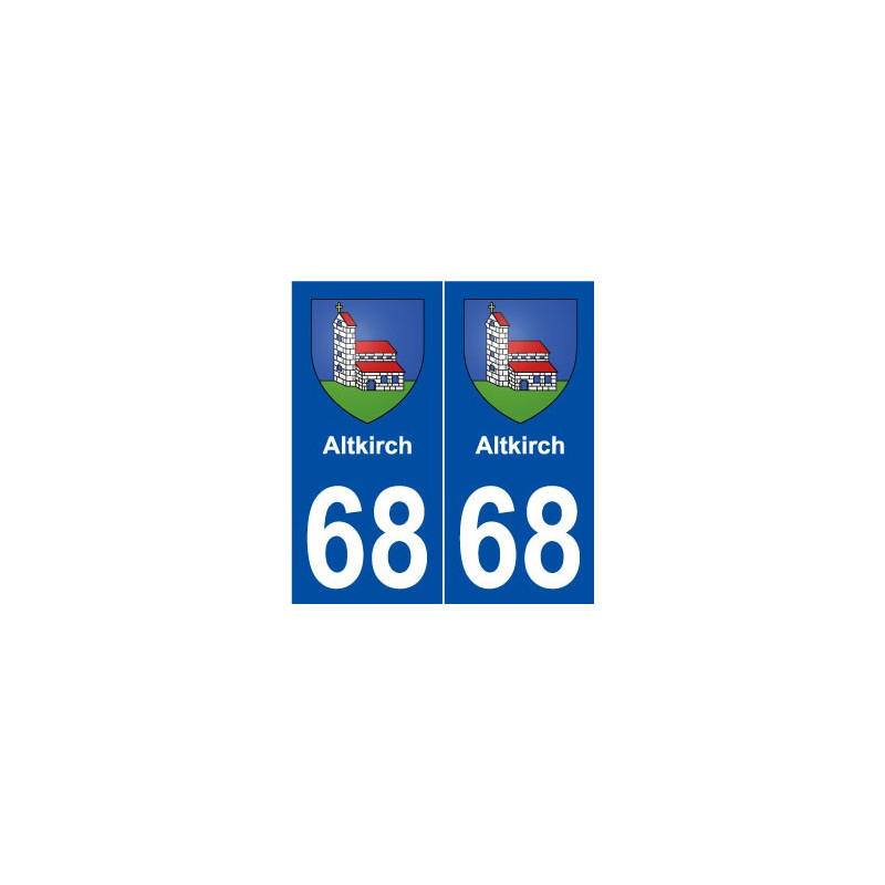 68 Altkirch blason autocollant plaque stickers ville