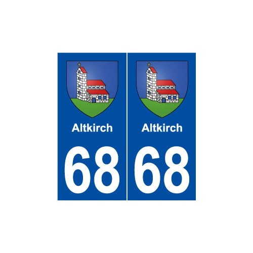 68 Altkirch blason autocollant plaque stickers ville