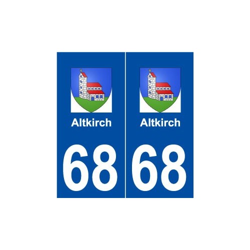 68 Altkirch logo autocollant plaque stickers ville