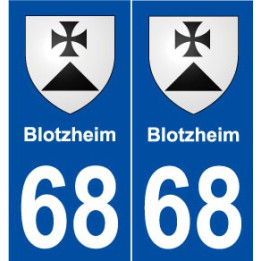 68 Blotzheim blason autocollant plaque stickers ville