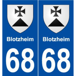 68 Blotzheim blason autocollant plaque stickers ville