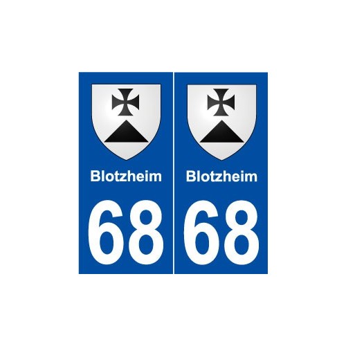 68 Blotzheim blason autocollant plaque stickers ville