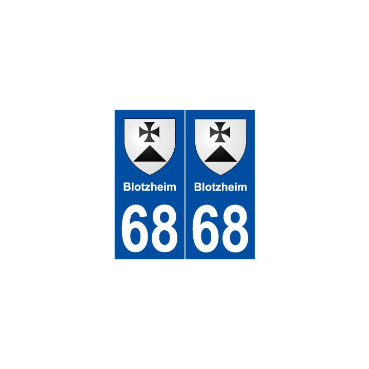 68 Blotzheim blason autocollant plaque stickers ville