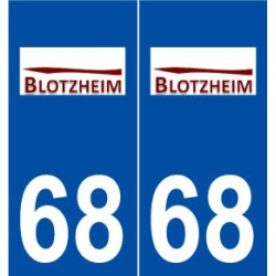 68 Blotzheim logo autocollant plaque stickers ville