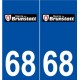 68 Brunstatt logo autocollant plaque stickers ville