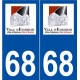 68 Ensisheim logo autocollant plaque stickers ville