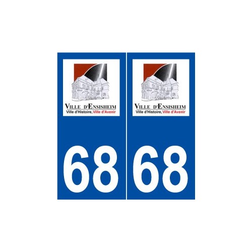 68 Ensisheim logo autocollant plaque stickers ville