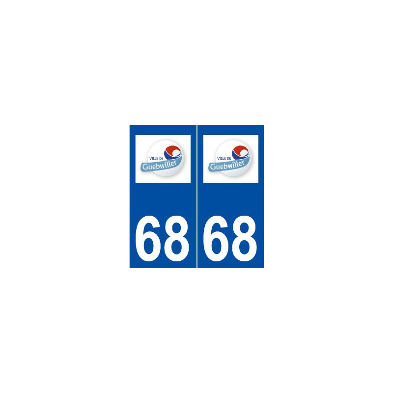 68 Guebwiller logo autocollant plaque stickers ville