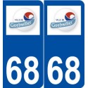 68 Guebwiller logo autocollant plaque stickers ville