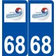 68 Guebwiller logo autocollant plaque stickers ville