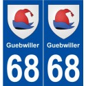 68 Guebwiller blason autocollant plaque stickers ville