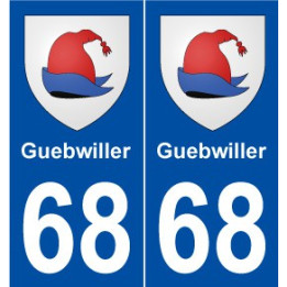 68 Guebwiller blason autocollant plaque stickers ville