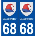 68 Guebwiller blason autocollant plaque stickers ville