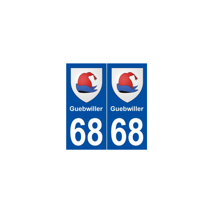 68 Guebwiller blason autocollant plaque stickers ville