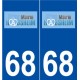 68 Habsheim logo autocollant plaque stickers ville