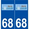 68 Habsheim logo autocollant plaque stickers ville