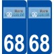 68 Habsheim logo autocollant plaque stickers ville