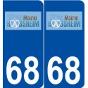 68 Habsheim logo autocollant plaque stickers ville