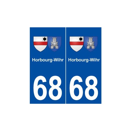 68 Horbourg-Wihr blason autocollant plaque stickers ville