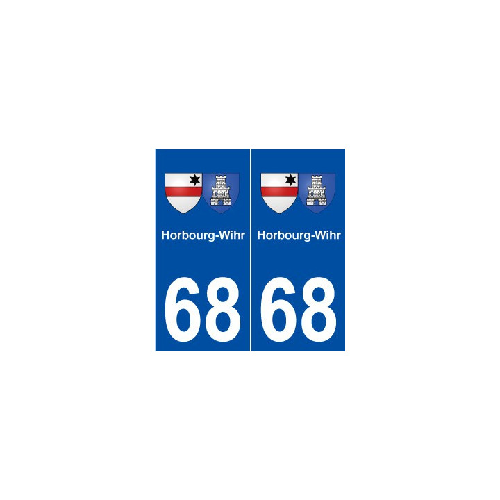 68 Horbourg-Wihr blason autocollant plaque stickers ville