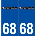 68 Horbourg-Wihr logo autocollant plaque stickers ville