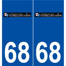 68 Horbourg-Wihr logo autocollant plaque stickers ville