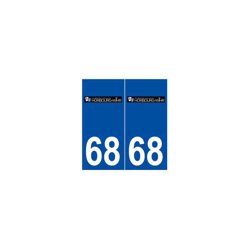 68 Horbourg-Wihr logo autocollant plaque stickers ville
