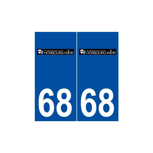 68 Horbourg-Wihr logo autocollant plaque stickers ville