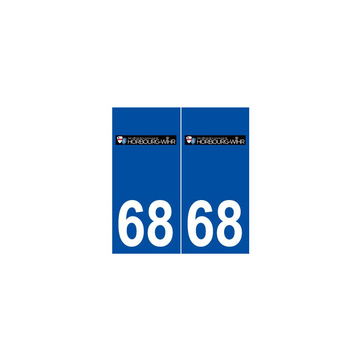 68 Horbourg-Wihr logo autocollant plaque stickers ville