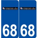 68 Horbourg-Wihr logo autocollant plaque stickers ville