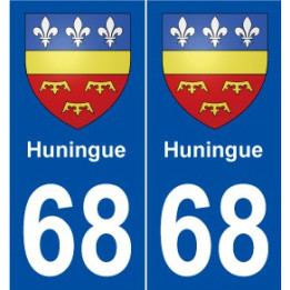 68 Huningue blason autocollant plaque stickers ville