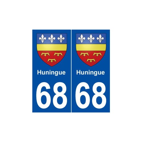 68 Huningue blason autocollant plaque stickers ville