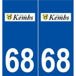 68 Kembs logo autocollant plaque stickers ville