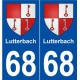 68 Lutterbach blason autocollant plaque stickers ville