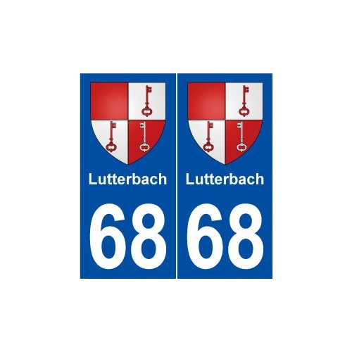 68 Lutterbach blason autocollant plaque stickers ville