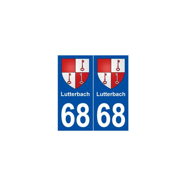 68 Lutterbach blason autocollant plaque stickers ville