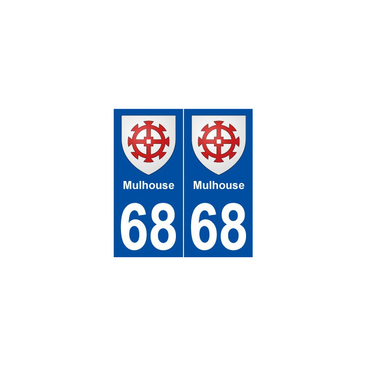 68 Mulhouse blason autocollant plaque stickers ville