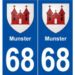 68 Munster blason autocollant plaque stickers ville