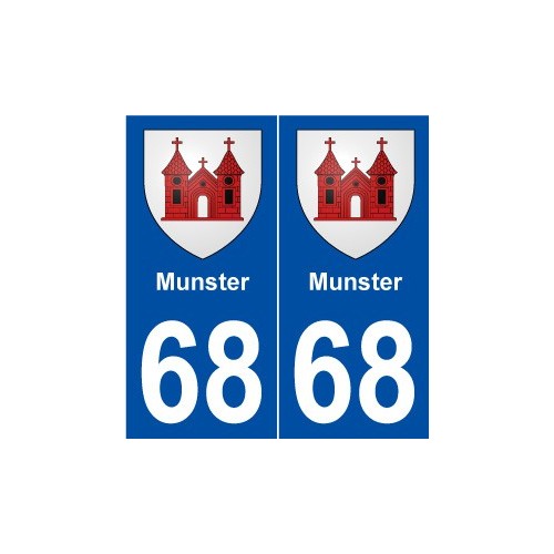 68 Munster blason autocollant plaque stickers ville